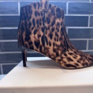 Veronica Beard Lexi Leopard Calf Hair Booties – Size 9.5
